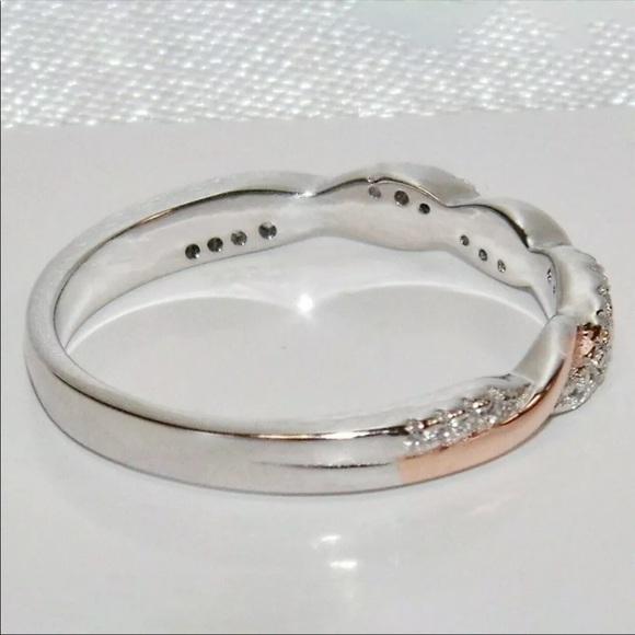 Rose Gold and Silver Eternity Ring .925 - Picture 3 of 3